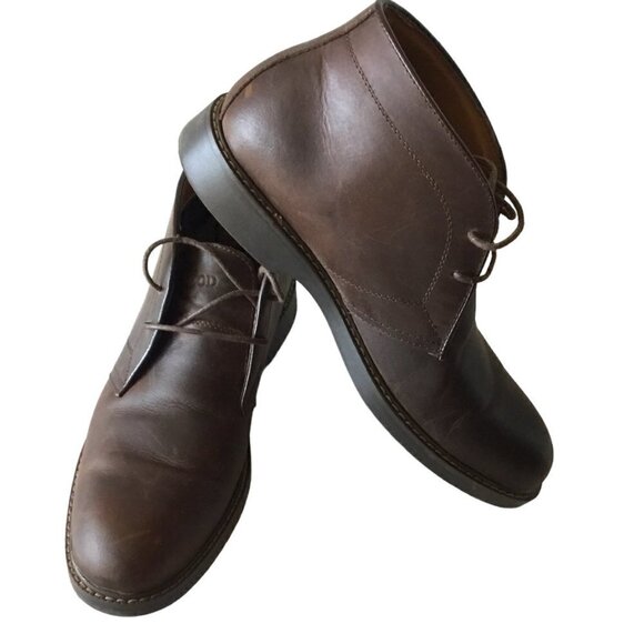 Izod Men's Chukka Lace-Up Brown Leather Boot Size 9.5 D - Picture 1 of 11